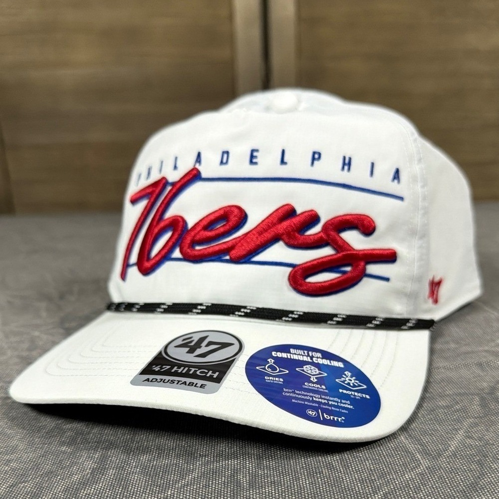 Philadelphia 76ers Hat Unisex OSFA 47 Hitch White NBA Basketball 47 Brand NEW